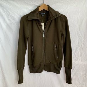Forever 21 Olive Green Zip Up Bomber Jacket